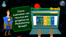 Tela do vídeo que explica como entrar com recurso na plataforma brasil